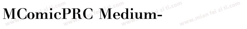 MComicPRC Medium字体转换